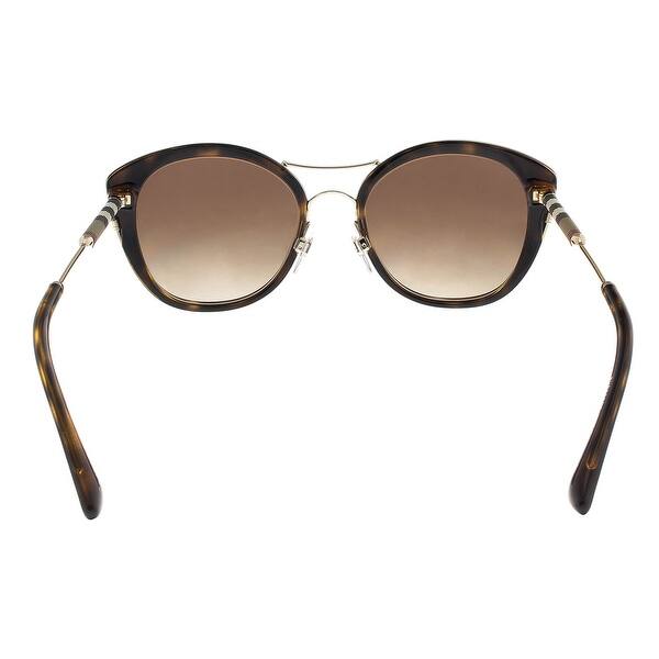 Shop Burberry Be4251q 300213 Dark Havana Cat Eye Sunglasses 53