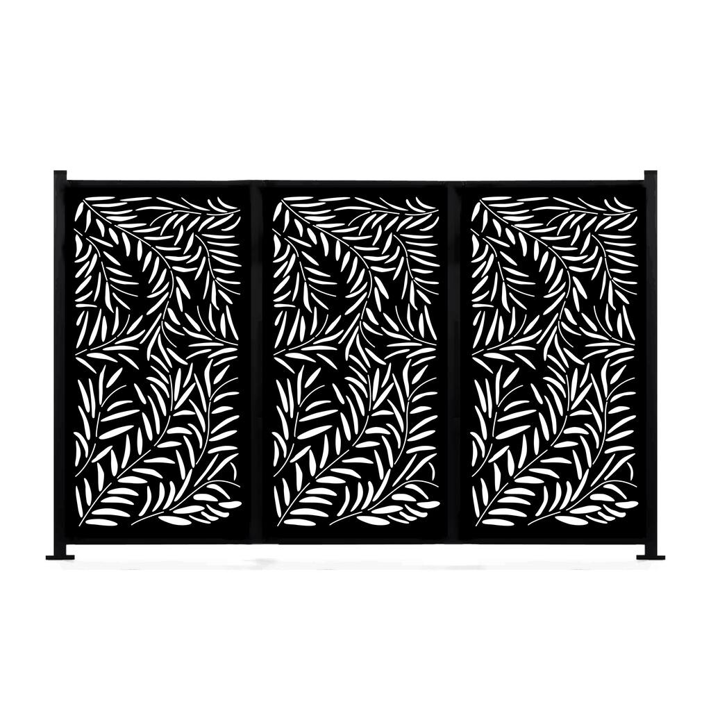 HighlanderHome Freestanding Modular Metal Privacy Screen, 4FtX 6Ft