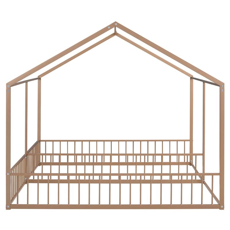 Merax Metal Twin Size House Platform Beds