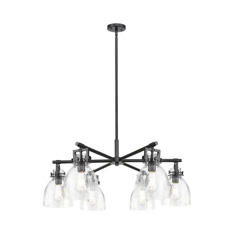Innovations Lighting Downtown Urban - Newton Bell - 6 Light 26" Stem Hung Chandelier