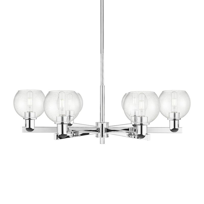 Innovations Lighting 716-6CR-10-36 Athens Chandelier Athens 6 Light - Polished Chrome / Seedy