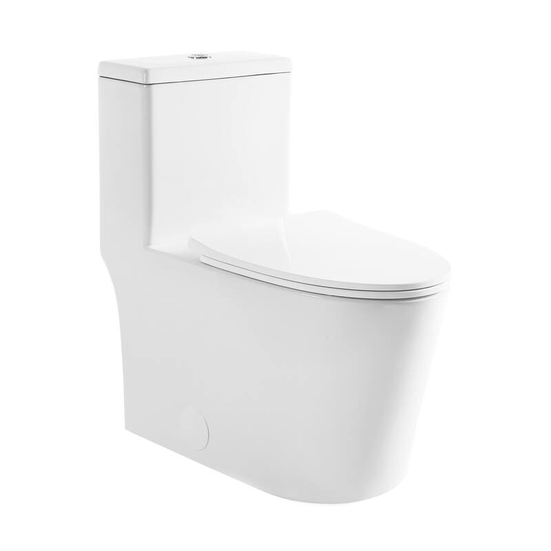Swiss Madison Dreux High Efficiency One Piece Elongated Toilet with 0.8 GPF Water Saving Elite Technology - White