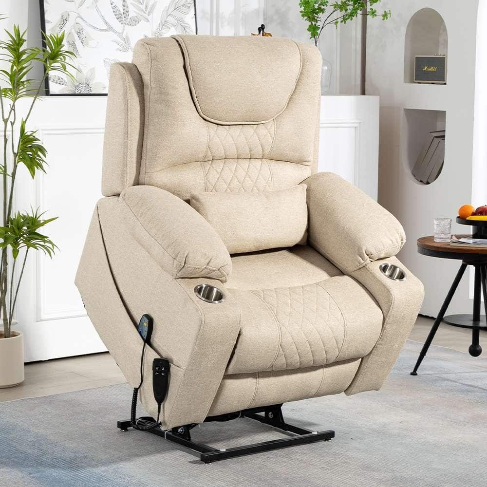 Upgraded Flagship Dual Motor Independent Control Oversized 180° Lay Flat Power Lift Recliner Chair