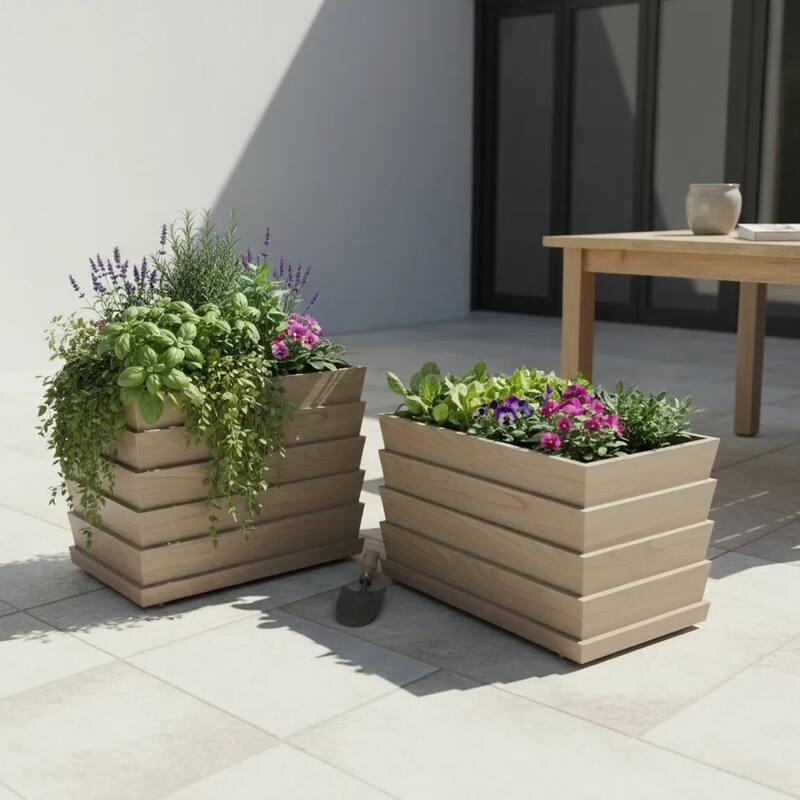 Rectanglar Terrace Planter Tall