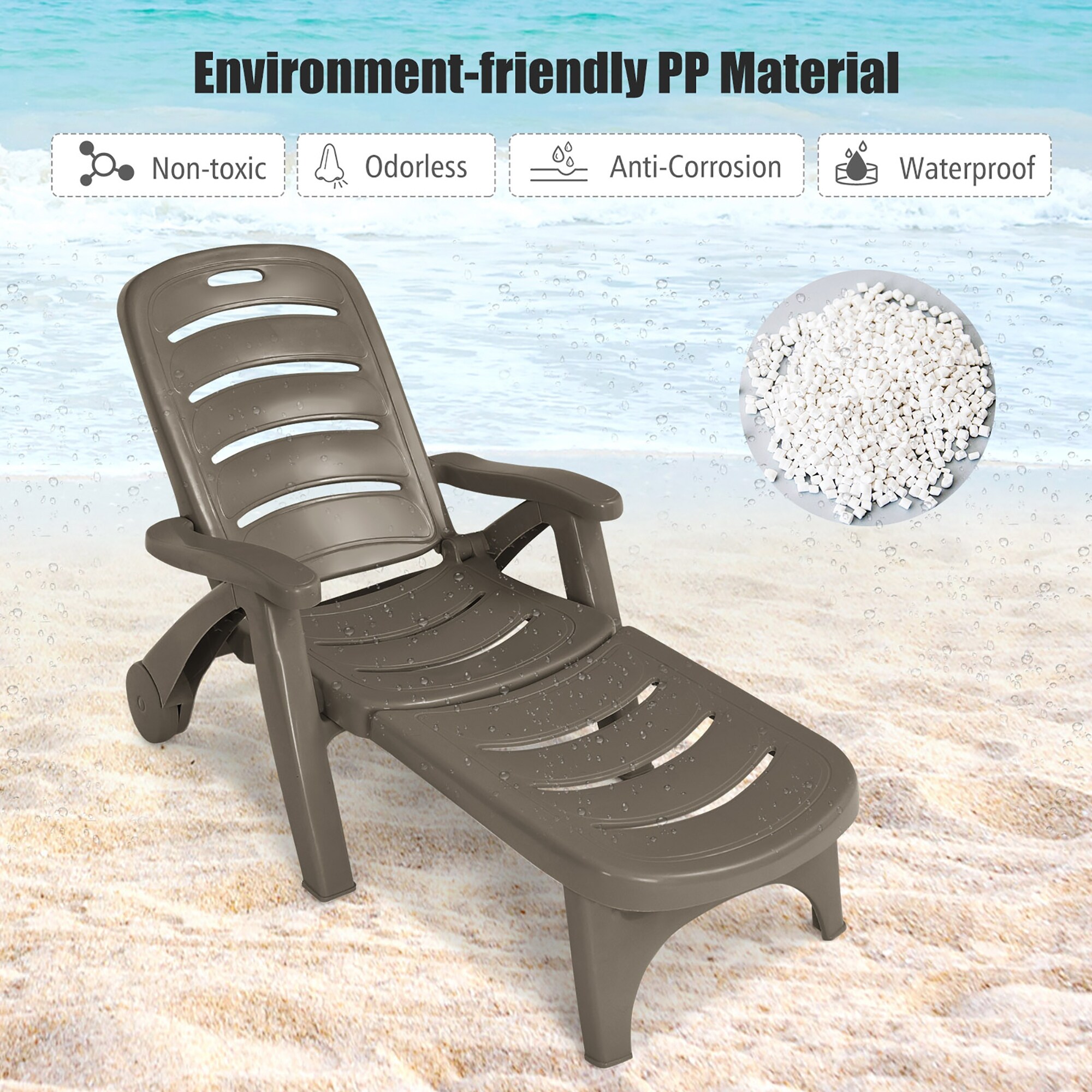 Plastic folding hotsell lounge chair outdoor