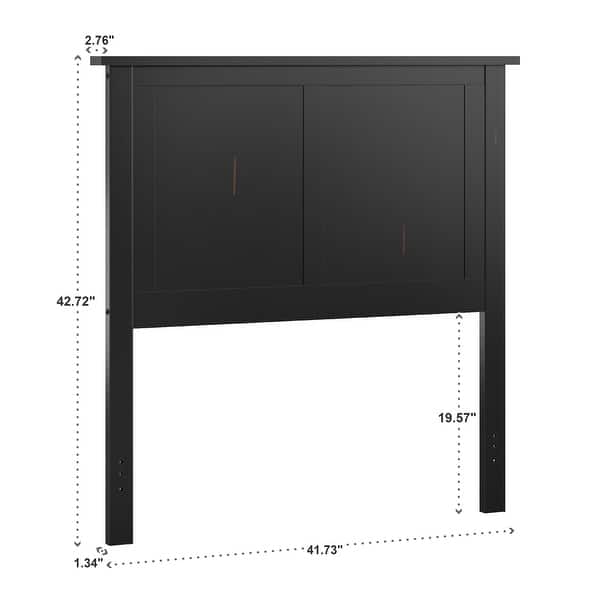 dimension image slide 1 of 2, Mercer Mission Transitional Black Panel Headboard by iNSPIRE Q Classic