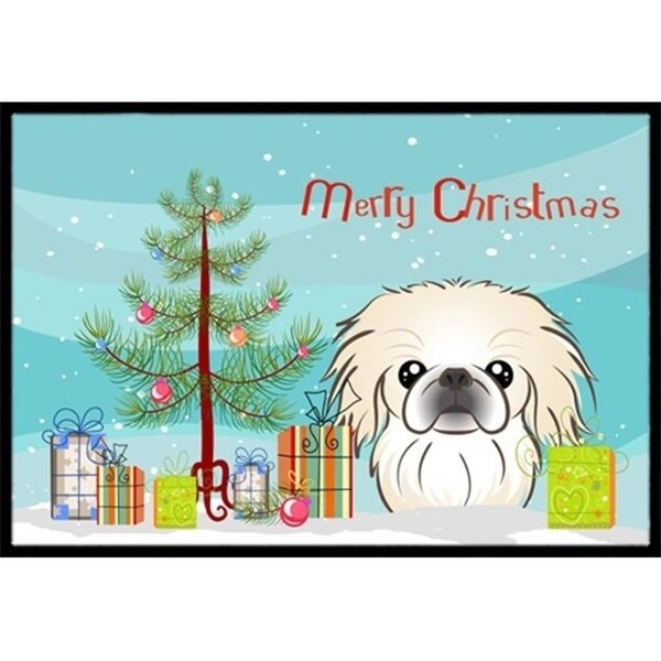 Carolines Treasures BB1593MAT Christmas Tree & Pekingese Indoor or Outdoor Mat 18 x 27