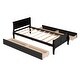 preview thumbnail 21 of 54, Twin Size Wood Platform Bed with 4 Drawers Storage Bed for Kids, Teens