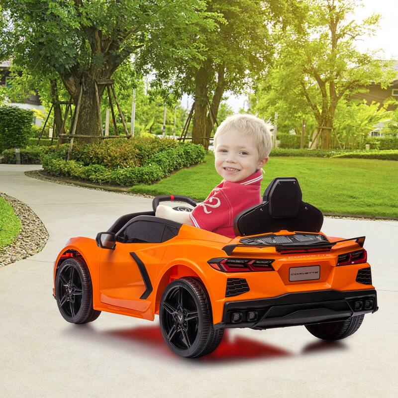 12V Kids Ride On Car Sports Licensed Corvette Electric Car Toy for Kids Best Gifts