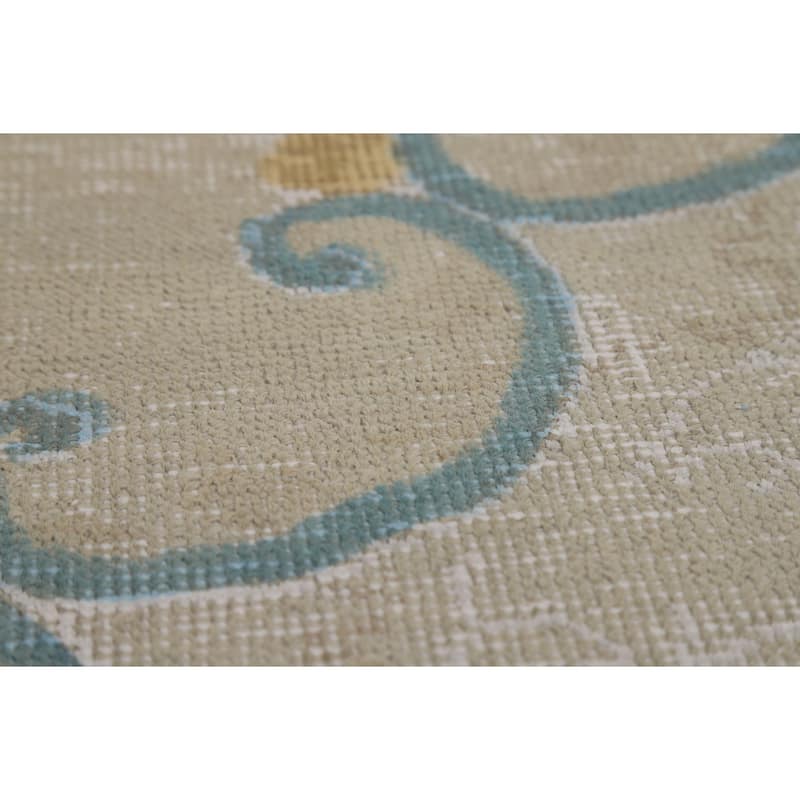 Distressed Tabriz Persian Area Rug Handmade Bedroom Wool Carpet - 9'4"x 12'5"