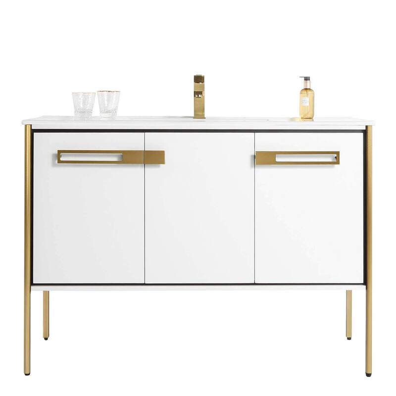 Fine Fixtures Oakville Bathroom Vanity with White Ceramic Sink