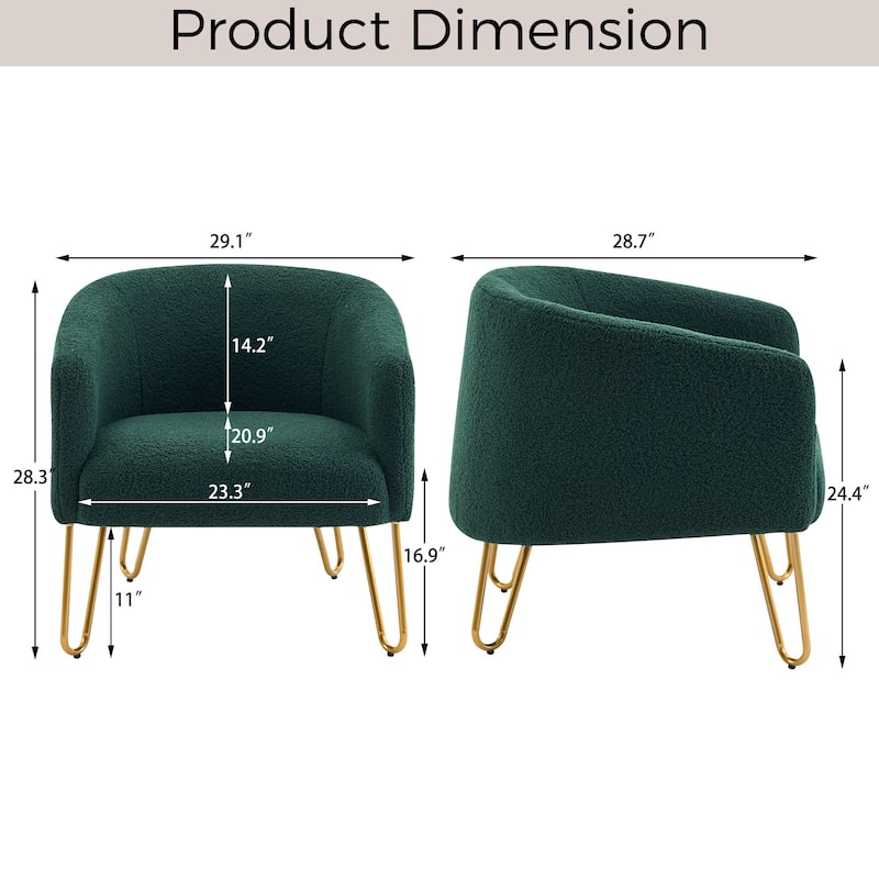 Modern Lite Luxury Gold Legged Accent Chair Versatile Pick for Living Room Bedroom​