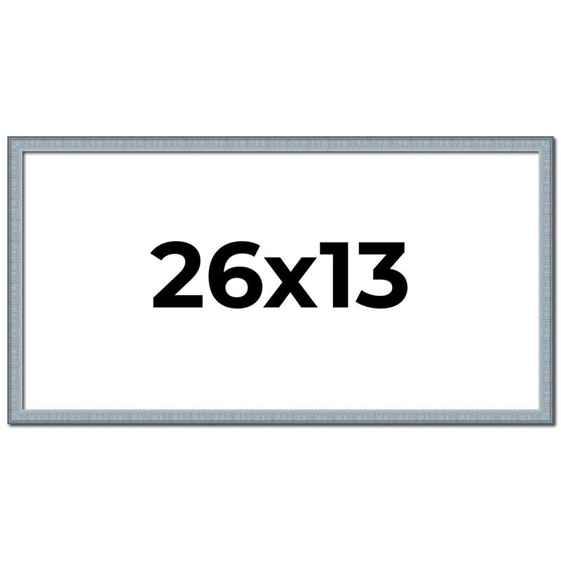 26x13 Frame Rustic Sky Blue Solid Wood Picture Frame | 0.75 Inch
