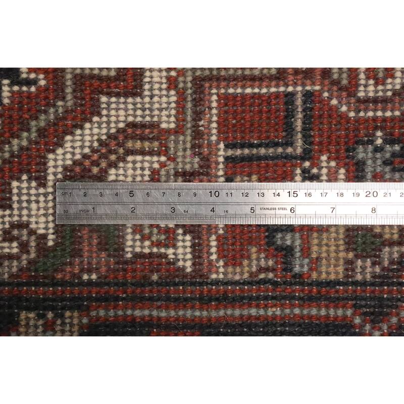 Hand Knotted Oriental 100% Wool Carpet Traditional Medallion Oranges & Rust Heriz (serapi) Area Rug - 4' 11'' X 3' 1''