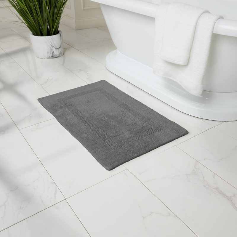Fabstyles Basix Soft & Absorbent Reversible Cotton Bath Rug