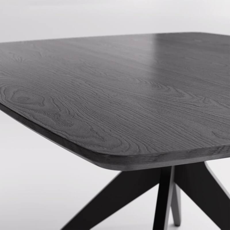 Modern Square Dining Table for 2-4, Small Kitchen Table with Metal Legs