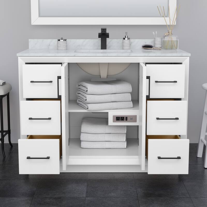 Wyndham Collection WCF414148S-VCA-UNSM46 Strada 48" Free Standing