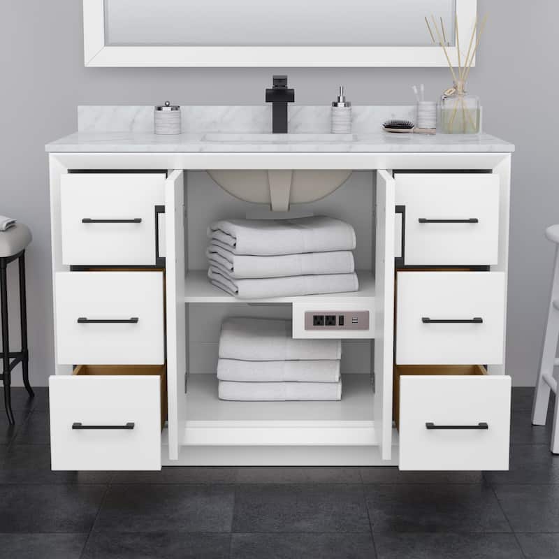 Wyndham Collection WCF414148S-VCA-UNSMXX Strada 48" Free Standing