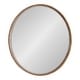 preview thumbnail 34 of 46, Kate and Laurel McLean Round Wood Framed Wall Mirror 34" Diameter - Rustic Brown