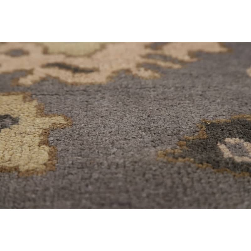 Gray Oushak Indian Area Rug Handmade Wool Carpet - 8'4"x 10'1"