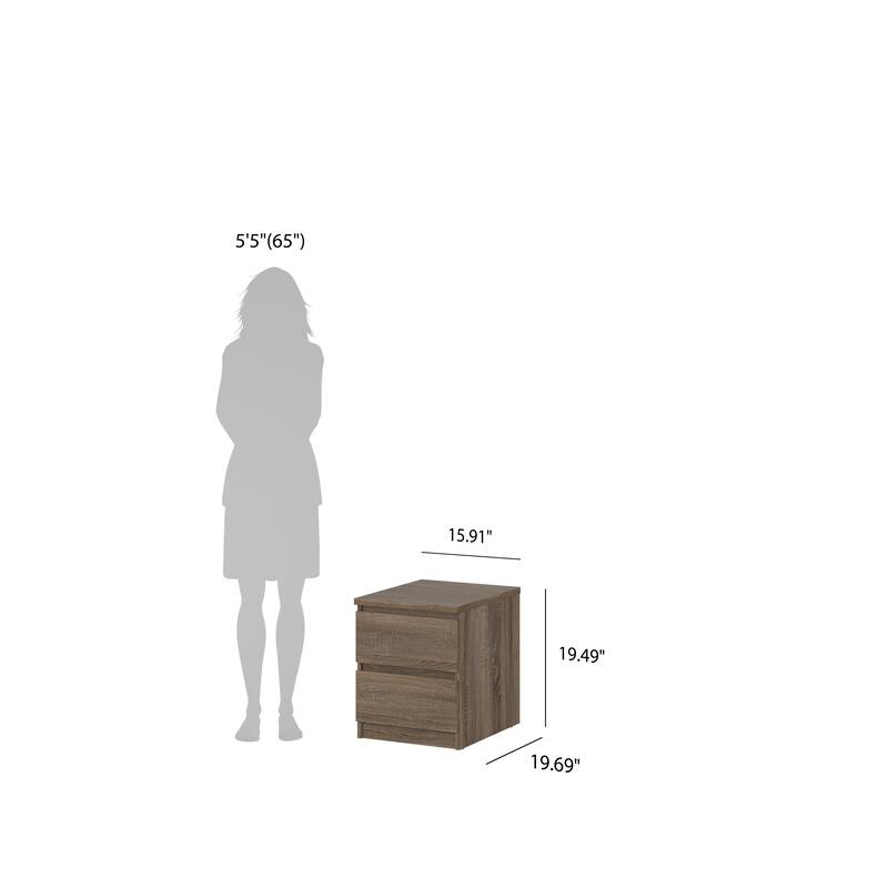 Porch & Den McKellingon Contemporary 2-drawer Nightstand