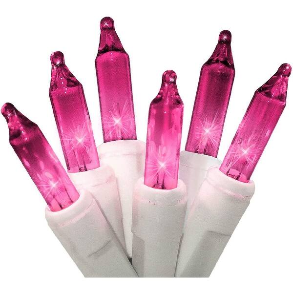 Pink Christmas Lights With White Wire 