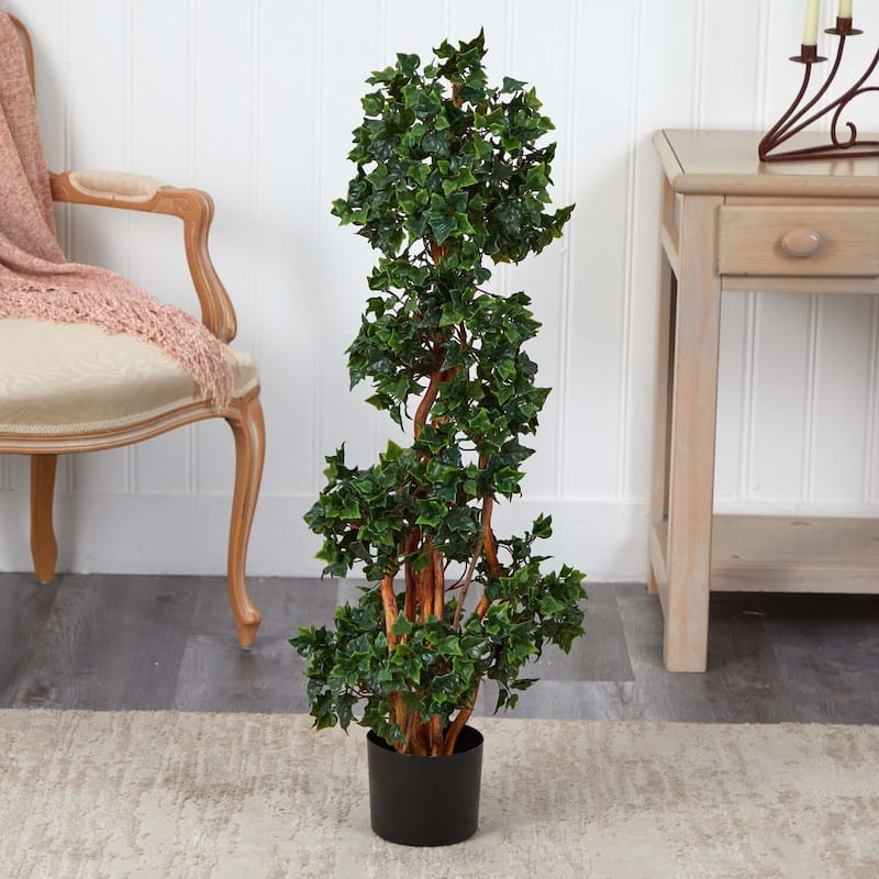 Modern Spiral Tree - 3.5ft Indoor Outdoor Decor - English Muse Design - 3.5ft.
