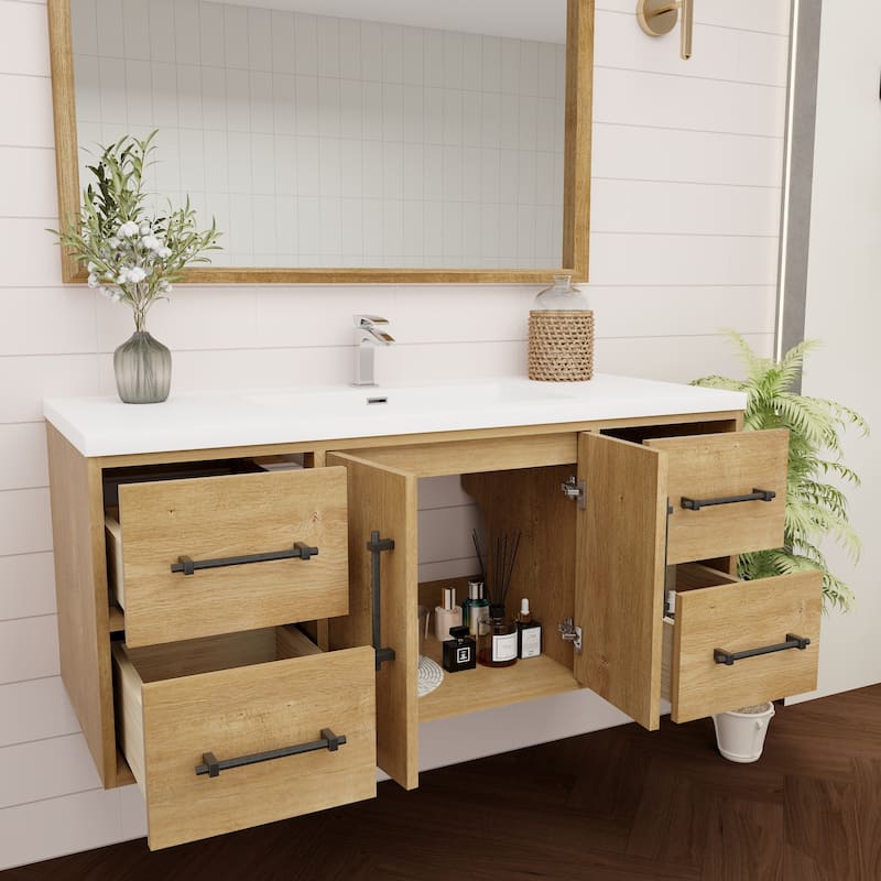 Victoria 48'' Wall-mounted Vanity with Reinforced Acrylic Sink - 47.5