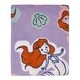 preview thumbnail 1 of 3, Disney The Little Mermaid Orange, Lavender, Aqua and White Ariel Super Soft Baby Blanket