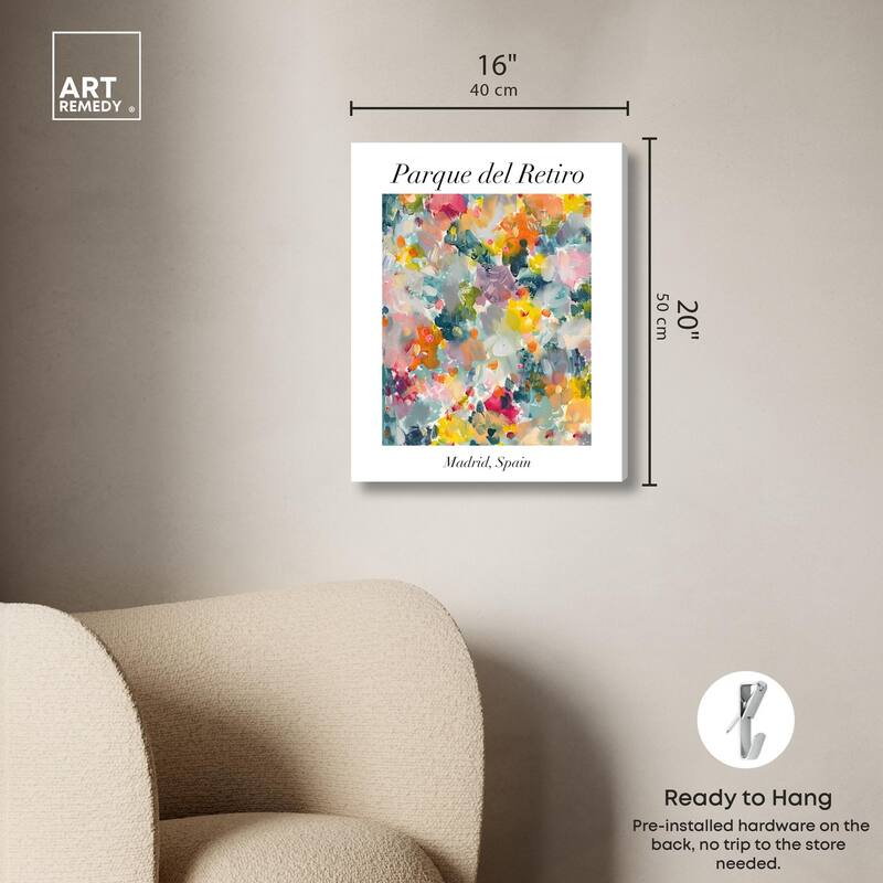 Retiro Park Canvas by Art Remedy, Gallery Wrapped