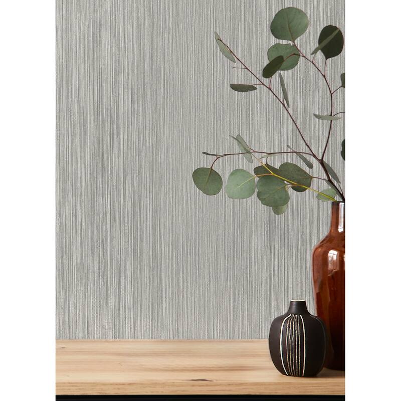 A-Street Prints Oren Grey Shimmering Striations Wallpaper