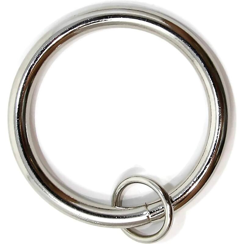 Set of 14 Solid Metal Window Drapery Curtain Panel Ring with Eyelet, 1.5" Inner Diameter, Fits Up to 1.25" Rod