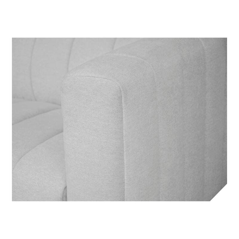 Aurelle Home Lilly Modern Channel-Stitched Modular Sectional - Large Open L-Shape Sofa