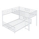 preview thumbnail 5 of 12, Contemporary Design Metal Bunk Bed with Ladder and Guardrails, Twin over Full Size, White