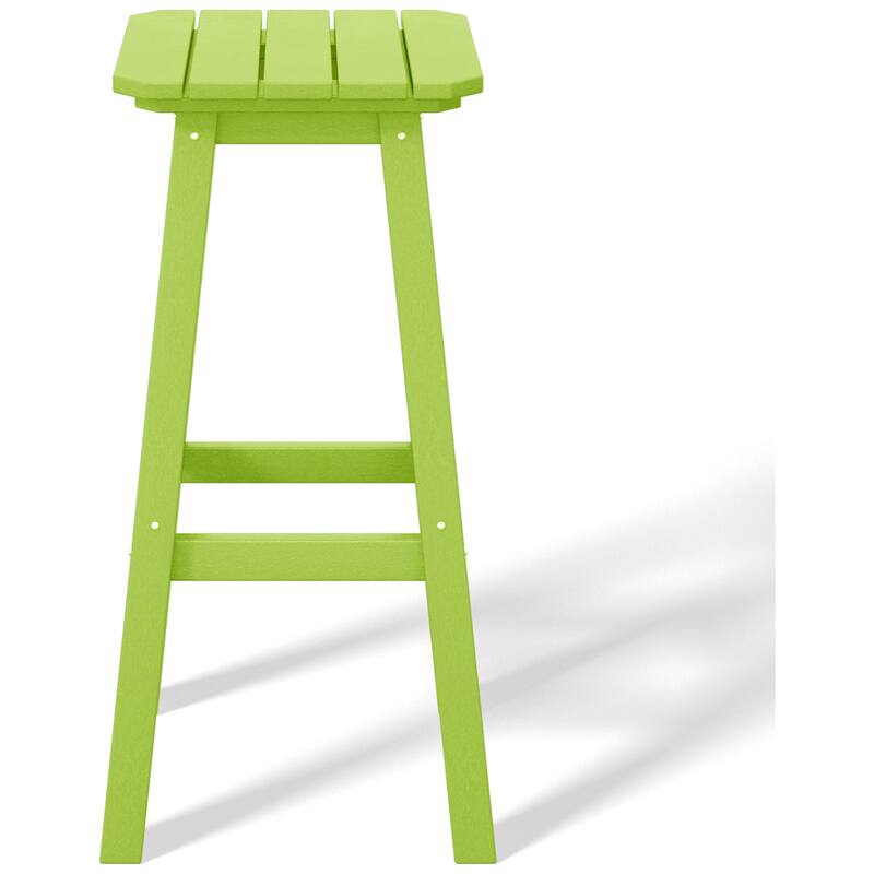 Laguna Hdpe All Weather Outdoor Patio 29" Square Bar Stool (Set Of 3)