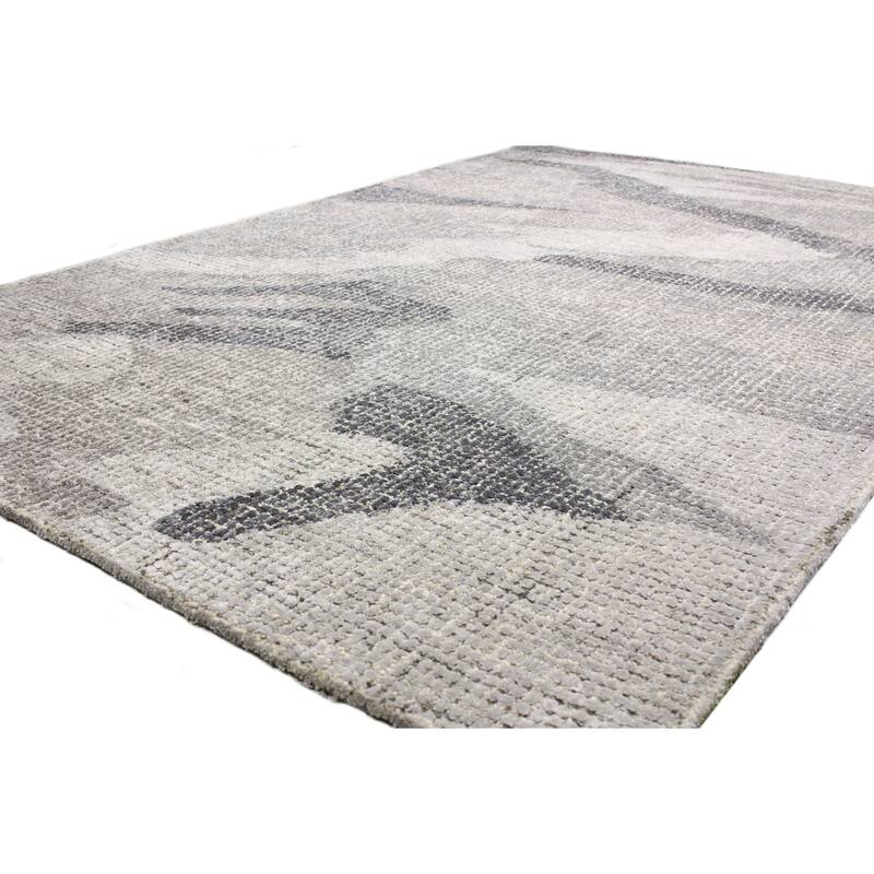 Bashian Laban Aqua Contemporary Area Rug