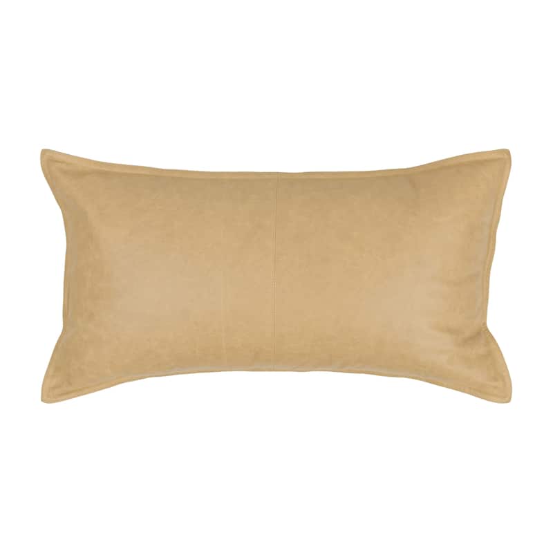 Villa by Classic Home Golden Genuine Leather Throw Pillow