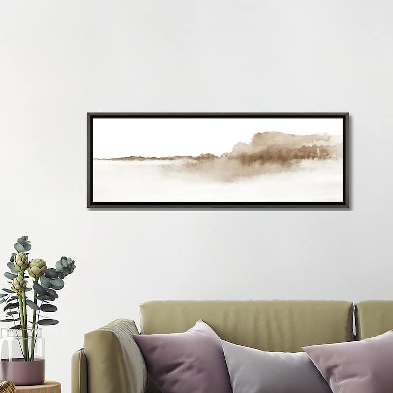 iCanvas "Watercolor Landscape XVI - Panoramic" by Nouveau Prints Framed
