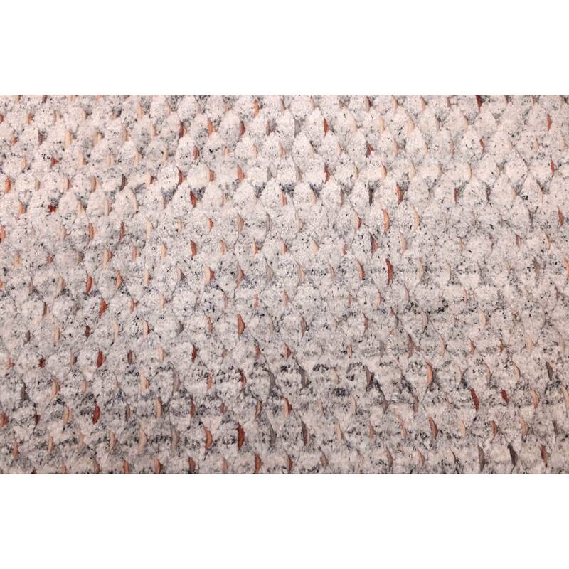 ECARPETGALLERY Braided Weave Loreto Light Grey Wool Rug - 4'1 x 5'11