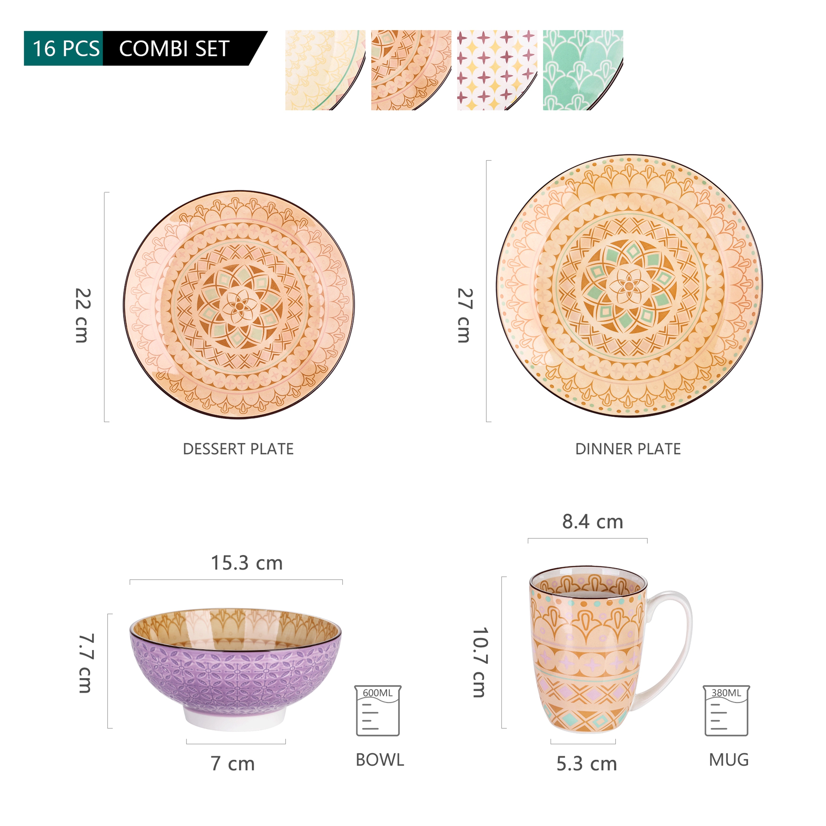 vancasso Tulip Porcelain Dinnerware Set (Service for 4) - Bed Bath
