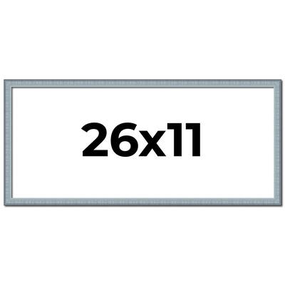 26x11 Frame Rustic Sky Blue Solid Wood Picture Frame | 0.75 Inch