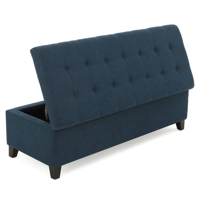 Upholstered Storage Ottoman Bench for Bedroom, Entryway & Foot Rest