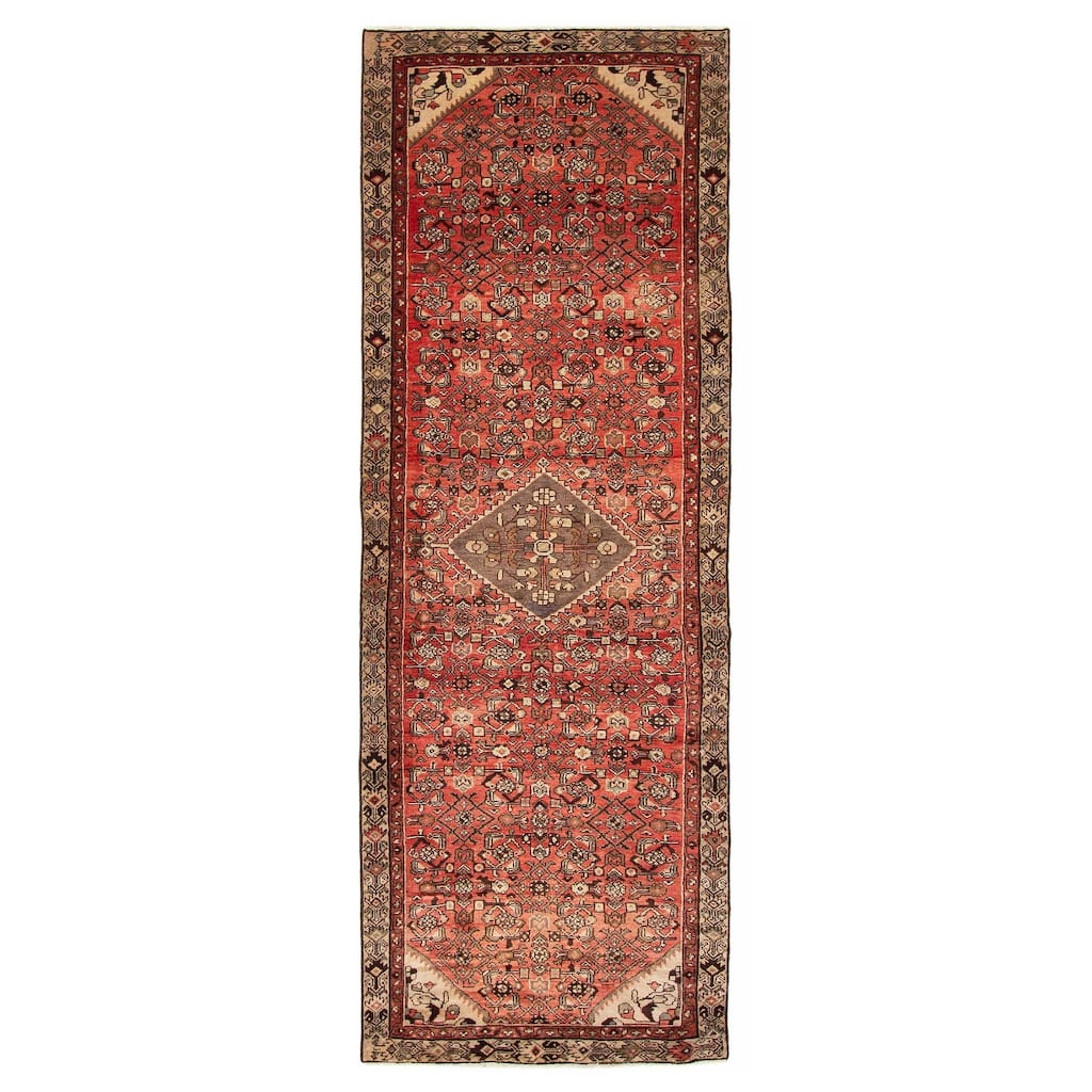ECARPETGALLERY Hand-knotted Andelz Red Wool Rug - 3'3 x 9'11