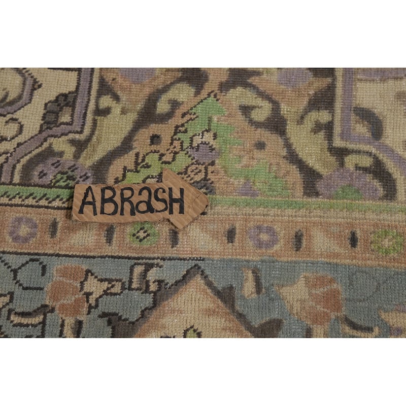 Light Blue Tabriz Persian Area Rug Handmade Bedroom Wool Carpet - 9'5"x 12'5"