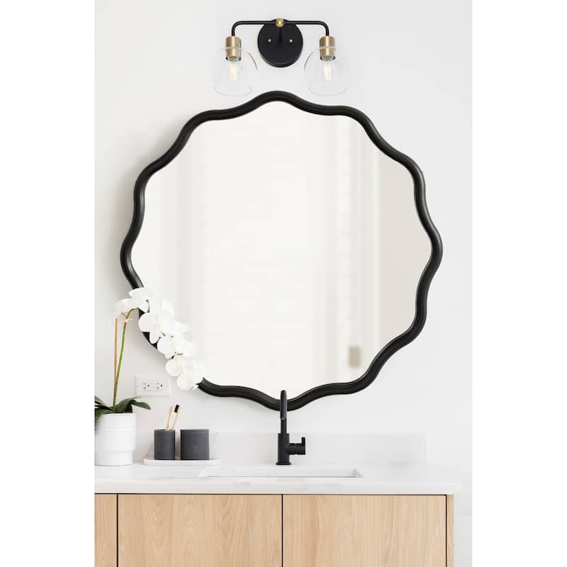 Kate and Laurel Talma Scalloped Wall Mirror