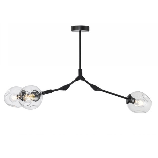 Modern Full-angle Adjustable Chandelier with Glass Shades. Opens flyout.