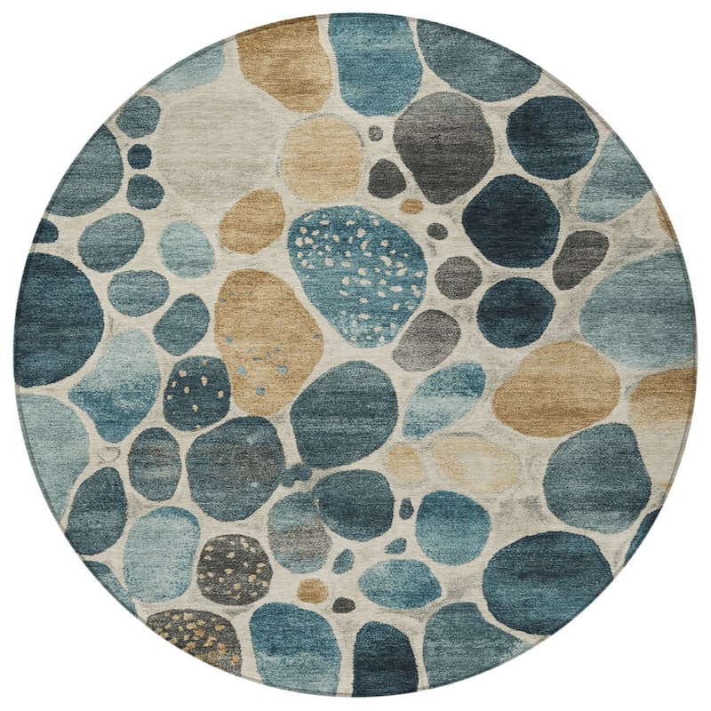 HomeRoots Geometric Transitional Rectangle Outdoor Rug
