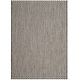 preview thumbnail 27 of 138, SAFAVIEH Courtyard Judi Indoor/ Outdoor Patio Backyard Rug 4' x 5'7" - Black/Light Grey