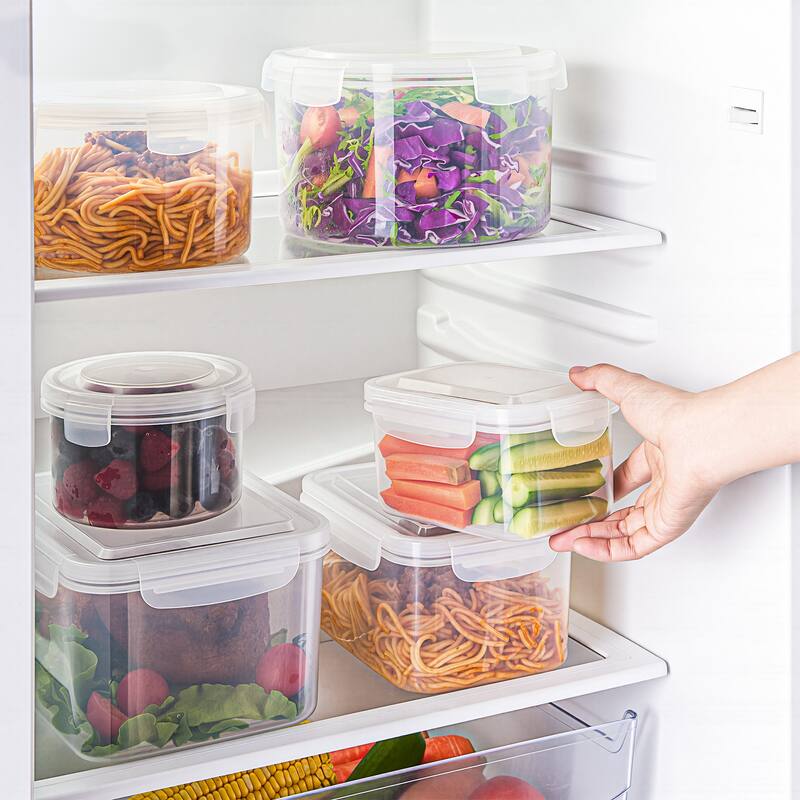 Sorbus BPA-Free Food Storage Container Set, Stackable & Nestable Plastic Containers with Snap-On Lids