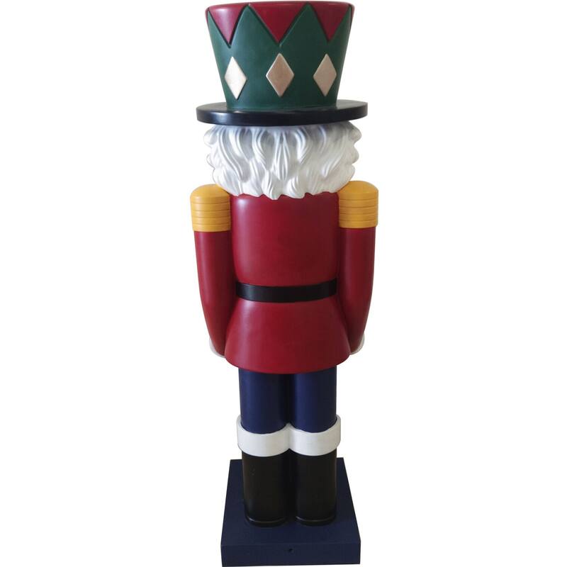 Fraser Hill Farm 60-inch Fiberglass Nutcracker Figurine with Music and Countdown - Multi